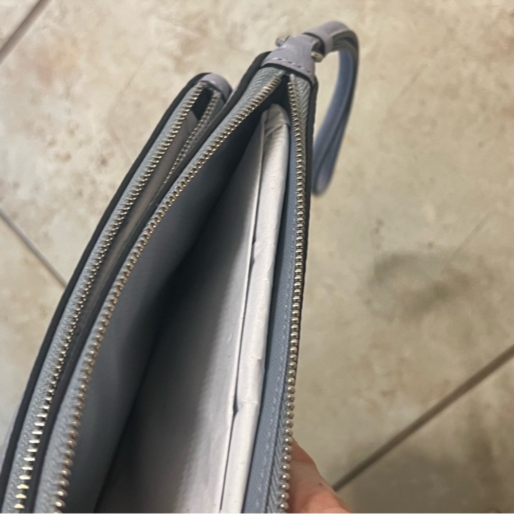 Coach Periwinkle Leather Wristlet | Zip Pouch Wallet | New Without Box - Picture 10 of 12